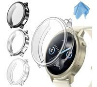 FINTIE 3 Pièces Coque Compatible avec Venu 4 41mm, Protection Écran en TPU Souple