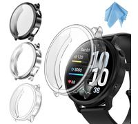 FINTIE 3 Pièces Coque Compatible avec Venu 4 45mm, Protection Écran en TPU Souple