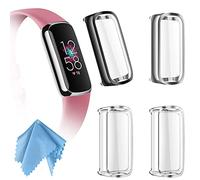 Fintie 4 Pièces Coque Compatible avec Fitbit Luxe, Protection Écran en TPU Souple