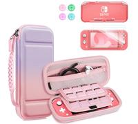 FINTIE 8-en-1 Étui pour Nintendo Switch Lite 2019, [Antichoc en EVA] Etui de Voyage, Housse de Transport avec Emplacements Cartes de Jeu et Poche Intérieure pour Accessoires, Ombre Fantaisie