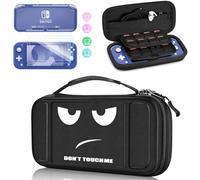 FINTIE 8-en-1 Étui pour Nintendo Switch Lite 2019, [Antichoc en EVA] Etui de Voyage, Housse de Transport avec Emplacements Cartes de Jeu et Poche Intérieure pour Accessoires, Don't Touch
