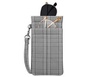 FINTIE Agsb Étui à Lunettes, Motif à Carreaux Gris, Taille Unique Mixte