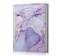 Fintie Album photo de 10 x 15 cm, petit capacité de 52 photos avec couverture en cuir végétalien de qualité supérieure, pour famille, mariage, garçons et filles, marbre lilas