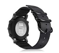 Fintie Bracelet de montre compatible avec Suunto Core, bracelet de rechange en nylon tissé de qualité supérieure avec boucle en métal, compatible avec montre intelligente Suunto Core, noir