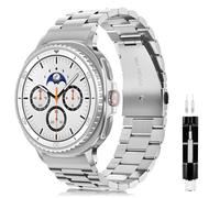 FINTIE Bracelet en métal compatible avec Samsung Galaxy Watch 8 40 mm, 44 mm/Classic 46 mm 2025, bracelet de rechange en acier inoxydable de qualité supérieure, ne convient pas à d'autres modèles