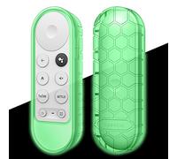 Fintie CaseBot Coque de protection pour télécommande vocale Chromecast avec télécommande vocale Google TV HD 2022/4K 2020 - Légère (antidérapante) en silicone résistant aux chocs pour télécommande vocale Chromecast, vert brillant