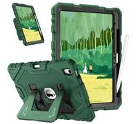 FINTIE Coque Adaptée aux Enfants pour iPad (A16) 11ème Génération 11 Pouces 2025, iPad 10ème Génération 10.9” 2022, [Ranger Le Stylet] Coque Robuste Antichoc avec Béquille, Vert/Noir