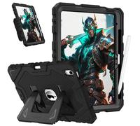 FINTIE Coque pour iPad (A16) 11ème Génération 11 Pouces 2025, iPad 10ème Génération 10.9 Pouces 2022 - [Rangement de Stylet] Coque Robuste et Antichoc avec Béquille Intégrée, Noir