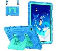 FINTIE Coque Adaptée aux Enfants pour Samsung Galaxy Tab A11 Plus (A11+) 11 Pouces 2025 et Galaxy Tab A9 Plus (A9+) 11” 2023, Coque Robuste Antichoc avec Béquille, Bleu/Vert