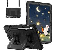 FINTIE Coque Adaptée aux Enfants pour Samsung Galaxy Tab S10 Lite 10.9 Pouces 2025 et Galaxy Tab S10 FE/S9 FE 10.9”/S9 11”, Coque Robuste Antichoc avec Béquille, Noir