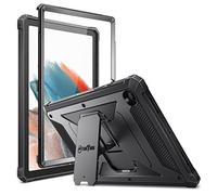FINTIE Coque Antichoc pour Samsung Galaxy Tab A8 2021 10.5 Pouces - Étui avec Protection d'Écran et Béquille Intégrée Housse Robuste Pochette pour SM-X200/X205/X207, Noir