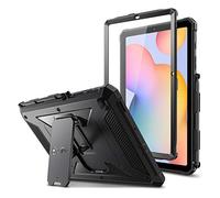FINTIE Coque Antichoc pour Samsung Galaxy Tab S6 Lite 10.4 Pouces 2024/2022/2020, Housse Robuste avec Béquille et Protecteur d'écran Intégré Étui Protection pour Galaxy Tab S6 Lite, Noir