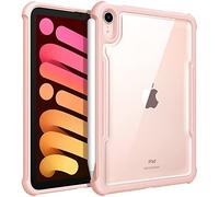 Fintie Coque arrière hybride pour iPad Mini 6 2021 (8,3 pouces) - Coque arrière rigide transparente avec pare-chocs en TPU souple, coque arrière super fine et légère pour iPad Mini 6ème génération (Or rose)