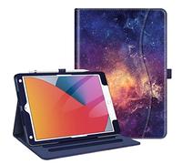 FINTIE Coque Compatible avec iPad 10.2” 9ème Génération 2021 / 8ème Gén 2020 / 7ème Gén 2019, Housse Multiposition Etui Veille/Réveil Automatique Protection des Coins, Galaxie