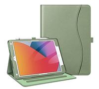 FINTIE Coque Compatible avec iPad 10.2” 9ème Génération 2021 / 8ème Gén 2020 / 7ème Gén 2019, Housse Multiposition Etui Veille/Réveil Automatique Protection des Coins, Vert Sauge