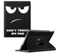 FINTIE Coque Compatible avec iPad 10.2 Pouces 9ème/8ème/7ème Génération (2021/2020/2019), Housse Rotative à 360 Degrés Etui avec Fonction de Rangement de Stylet, Don't Touch