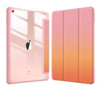 FINTIE Coque Compatible avec iPad 10.2 Pouces 9ème/8ème/7ème Génération (2021/2020/2019) - [Rangement de Stylet] Housse Arrière Transparente Claire Etui Antichoc Bords en TPU, Ombre Crépusculaire