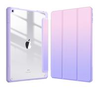 FINTIE Coque Compatible avec iPad 10.2 Pouces 9ème/8ème/7ème Génération (2021/2020/2019) - [Rangement de Stylet] Housse Arrière Transparente Claire Etui Antichoc Bords en TPU, Ombre Fantaisie