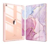 FINTIE Coque Compatible avec iPad 6ème/5ème Génération (2018/2017) et iPad Air 2/Air 1 9.7 Pouces - [Rangement de Pencil] Housse Arrière Transparente Claire Etui Antichoc, Marbre Glorieux