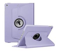 FINTIE Coque Compatible avec iPad 9ème Génération 2021 / 8ème Gén 2020 / 7ème Gén 2019 10.2" - [Rangement de Stylet] Housse Rotative 360° Protection Etui Case Cover, Lilas
