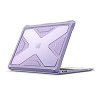 FINTIE Coque Compatible avec MacBook Air 13 2020 2019 2018, Modèles A2337 (M1) / A1932 / A2179, Etui Rigide Hybride Robuste Coque Transparente Antichoc en TPU Protection, Lilas