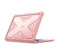 FINTIE Coque Compatible avec MacBook Air 13 2020 2019 2018, Modèles A2337 (M1) / A1932 / A2179, Etui Rigide Hybride Robuste Coque Transparente Antichoc en TPU Protection, Or Rose