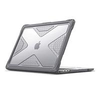 FINTIE Coque Compatible avec MacBook Air 13.6 Pouces M4/M3/M2 (2025/2024/2022, A3240/A3113/A2681) - Etui Rigide Robuste avec Bords Antichoc, Housse Hybride Protection Entière Renforcé, Gris