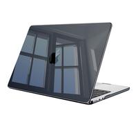 FINTIE Coque Compatible avec MacBook Air 13.6 Pouces M4 M3 M2 (A3240/A3113/A2681, 2025/2024/2022) - Coque Fine et Légère Étui Rigide Housse en Plastique, Noir Cristallin