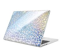 FINTIE Coque Compatible avec MacBook Air 13.6 Pouces M4 M3 M2 (A3240/A3113/A2681, 2025/2024/2022) - Coque Fine et Légère Étui Rigide Housse en Plastique, Léopard(Clair)