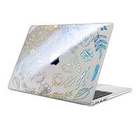 FINTIE Coque Compatible avec MacBook Air 13.6 Pouces M4 M3 M2 (A3240/A3113/A2681, 2025/2024/2022) - Coque Fine et Légère Étui Rigide Housse en Plastique, Jardin(Clair)