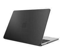 FINTIE Coque Compatible avec MacBook Air 13.6 Pouces M4 M3 M2 (A3240/A3113/A2681, 2025/2024/2022) - Coque Fine et Légère Étui Rigide Housse en Plastique, Noir Onduleux