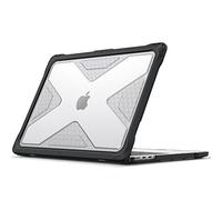 FINTIE Coque Compatible avec MacBook Air 13.6 Pouces M4/M3/M2 (2025/2024/2022, A3240/A3113/A2681) - Etui Rigide Robuste avec Bords Antichoc, Housse Hybride Protection Entière Renforcé, Noir