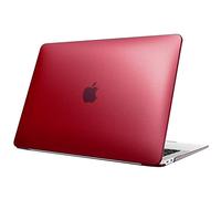 FINTIE Coque Compatible avec MacBook Air 13 Pouces 2020/2019 / 2018 (A2337 M1 / A2179 / A1932) - Etui Mat Housse Fine Légère Cover Anti-Empreintes Digitales, Bordeaux Givré
