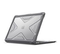 FINTIE Coque Compatible avec MacBook Air 13 2020 2019 2018, Modèles A2337 (M1) / A1932 / A2179, Etui Rigide Hybride Robuste Coque Transparente Antichoc en TPU Protection, Gris