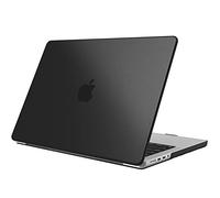 FINTIE Coque Compatible avec MacBook Pro 14 Pouces M5 2025 et M4 M3 M2 M1 Pro/Max (2024-2021), Etui Fin Léger Housse de Protection en Plastique Rigide, Noir Mat