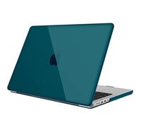 FINTIE Coque Compatible avec MacBook Pro 14 Pouces M5 M4 M3 M2 M1 Pro/Max (2026-2021), Etui Fin Léger Housse de Protection en Plastique Rigide, Vert Paon Cristallin