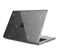 FINTIE Coque Compatible avec MacBook Pro 14 Pouces M5 M4 M3 M2 M1 Pro/Max (2026-2021), Etui Fin Léger Housse de Protection en Plastique Rigide, Noir Paillette