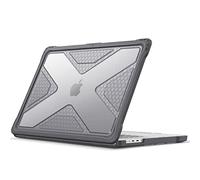 FINTIE Coque Compatible avec MacBook Pro 16 Pouces M4 M3 M2 M1 Pro/Max (2024/2023/2021), Etui Robuste avec Bords Antichoc Protection Renforcée, Gris