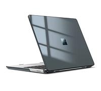 FINTIE Coque Compatible avec Microsoft Surface Laptop Go 3/2/1 12.4 Pouces (2023/2022/2020, Modèle:2013/1943), Coque Rigide et Fine Étui Léger, Noir Cristallin