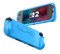 FINTIE Coque Compatible avec Nintendo Switch 2 (2025) - [Souple en Silicone] Étui de Protection avec 3 Emplacements pour Cartes de Jeu, Housse Antichoc et Ergonomique, Bleu
