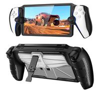 Fintie Coque compatible avec PS Portal avec béquille - Coque de protection en TPU souple [antidérapante] [anti-choc] avec poignée ergonomique pour lecteur à distance PS Portal Noir