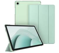 FINTIE Coque Compatible avec Samsung Galaxy Tab A11 Plus (A11+) 11 Pouces 2025 et Galaxy Tab A9 Plus (A9+) 11” 2023, Etui Transparent Givré Dur Housse Fine et Légère, Vert Clair