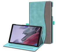 FINTIE Coque Compatible avec Samsung Galaxy Tab A7 Lite 8,7 Pouces 2021, Housse Angles Multiples Etui avec Poche de Document, Protection pour Tab A7 Lite SM-T225/T220/T227, Turquoise