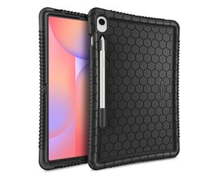 FINTIE Coque de Protection en Silicone pour Samsung Galaxy Tab S9 FE 5G 10,9"/Galaxy Tab S9 11" 2023, série Honey Comb Series légère et résistante aux Chocs, adaptée aux Enfants, Noir