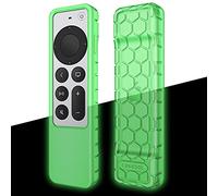 Fintie Coque de protection pour télécommande Apple TV Siri 2021 2022 - Coque en silicone légère antidérapante et résistante aux chocs à motif nid d'abeille pour télécommande Apple TV 4K / HD Siri