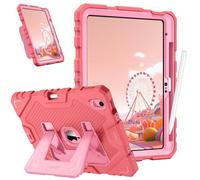 FINTIE Coque pour iPad (A16) 11ème Génération 11 Pouces 2025, iPad 10ème Génération 10.9 Pouces 2022 - [Rangement de Stylet] Coque Robuste et Antichoc avec Béquille Intégrée, Rose