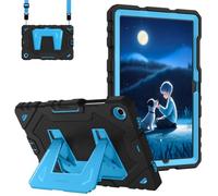 FINTIE Coque Enfant pour Samsung Galaxy Tab A11 Plus & Tab A9 Plus -11" | Coque Robuste Antichoc avec Support/Béquille Intégré, Protecton pour Tab A11+/A9+(2025/2023), Noir/Bleu