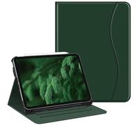 FINTIE Coque Multiposition pour iPad Pro 11 Pouces M5/M4 (2025/2024) | Housse avec Poche Frontale de Document, Etui avec Rangement de Stylet, Vert Bouteille
