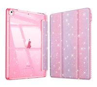 FINTIE Coque Pailletée pour iPad 9e/8e/7e Génération 10.2" (2021/2020/2019) | avec Porte-Stylet, Série Pailleté, Etui Scintillant, Housse Transparente Brillante Antichoc, Ombre Fantaisie