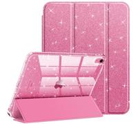FINTIE Coque Pailletée pour iPad A16 11e Génération 11"/iPad 10e Gén 10.9" | Étui Scintillant avec Porte-Stylet, Housse Transparente Brillante Antichoc, Rose